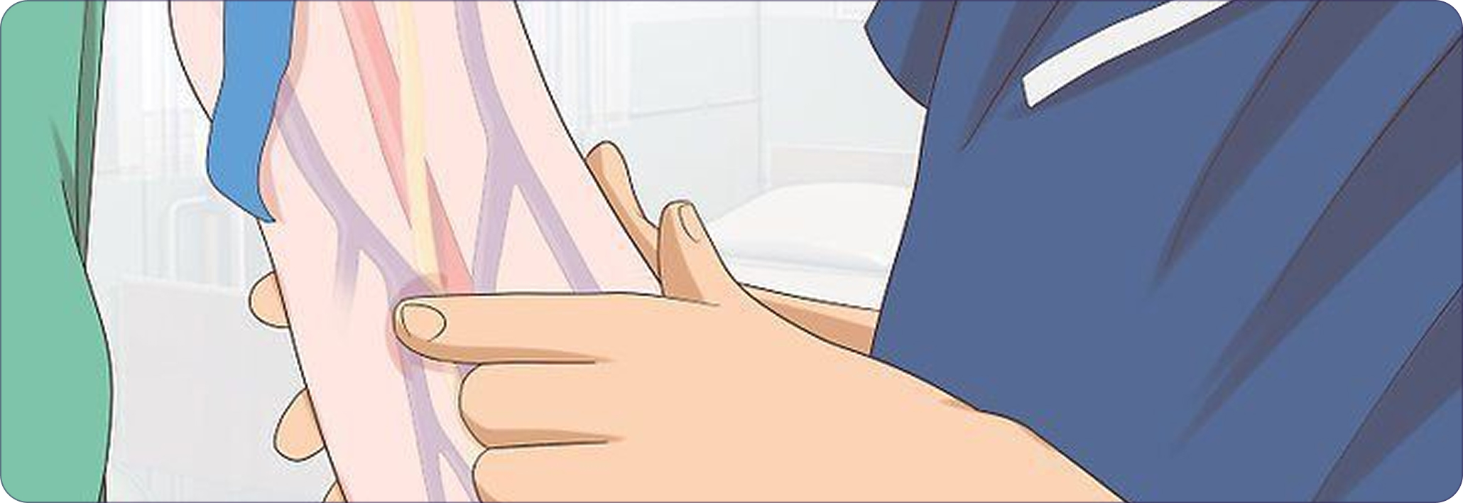 Close-up of a catheter insertion in an arm